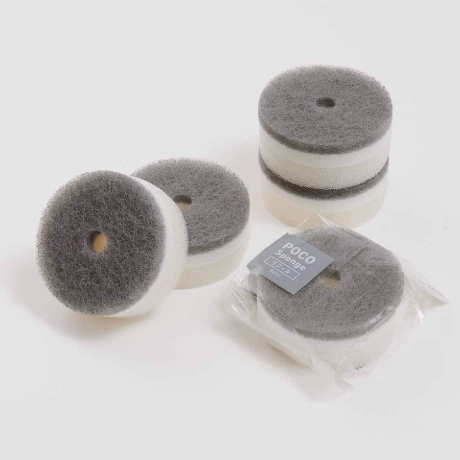 POCO キッチンスポンジリフィル 5個セット グレー