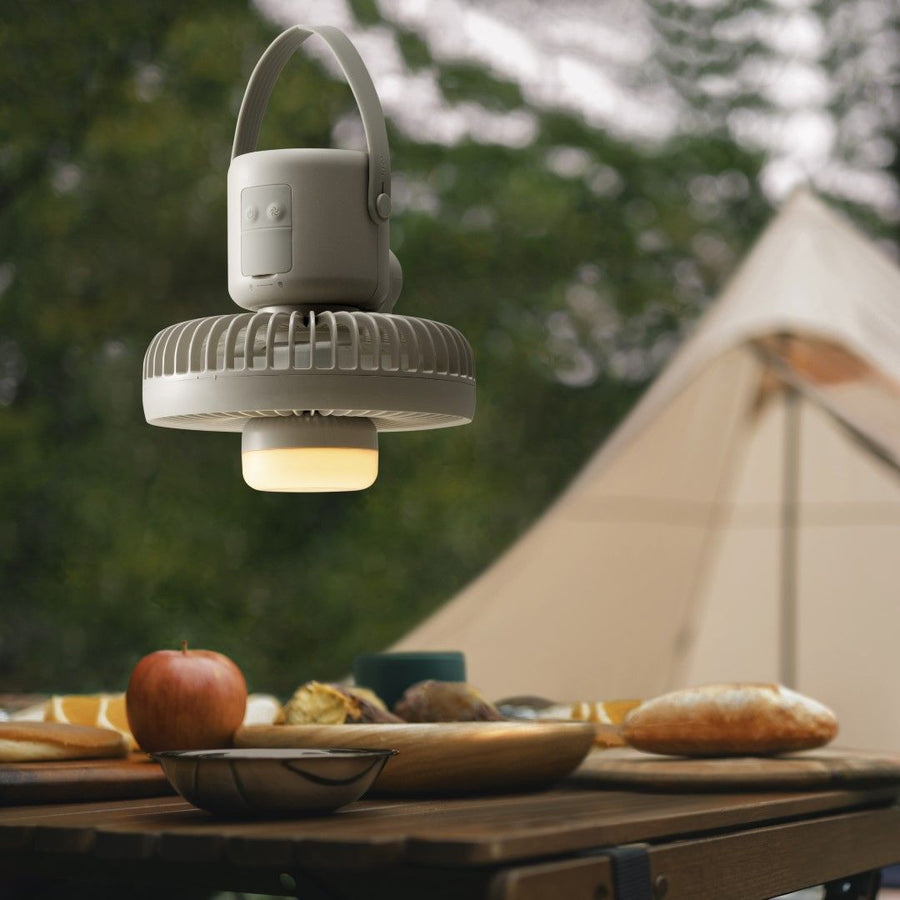 Rechargeable LED Multi-Camping Fan, Greige