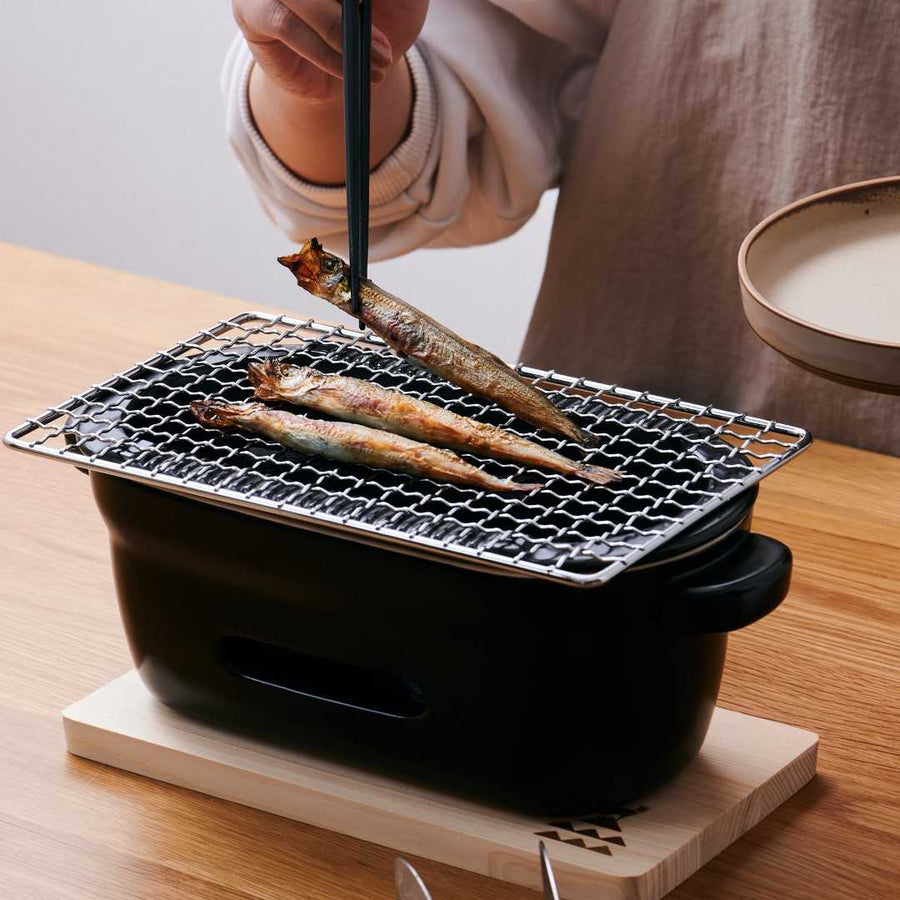 陶の炭火コンロ 角