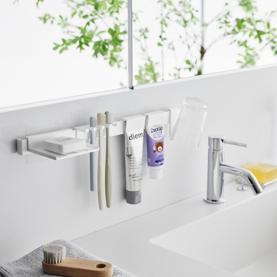 Tower Film Hook Toothbrush &amp; Toothpaste Storage Set