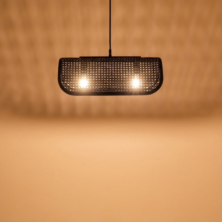 RATTAN PENDANT LAMP 2BULB
