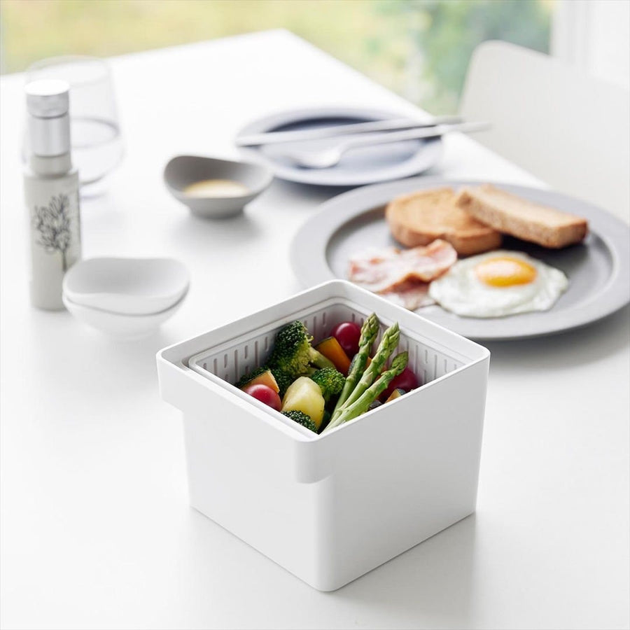 tower 電子レンジ・食洗機対応 ザル付き保存容器