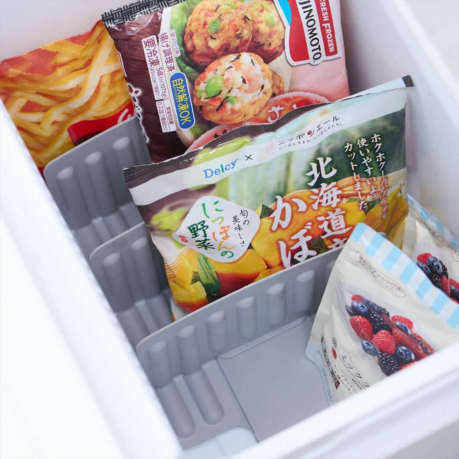 スライドできる! 冷凍庫スタンド 仕切り5枚セット