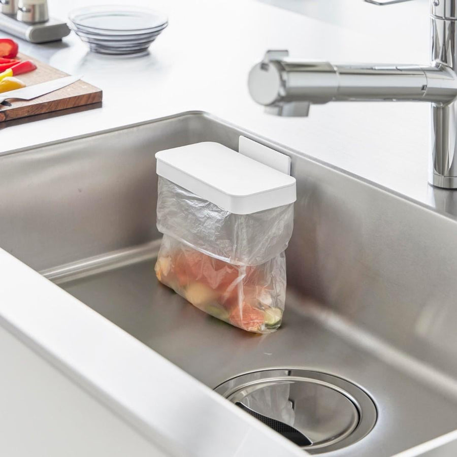 tower magnetic plastic bag holder with lid
