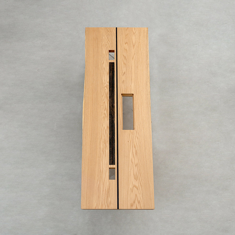 Solid red oak long table top