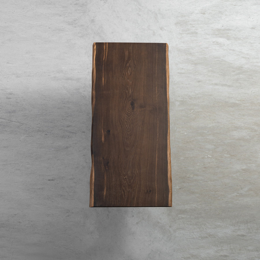 Modern white oak solid board table top