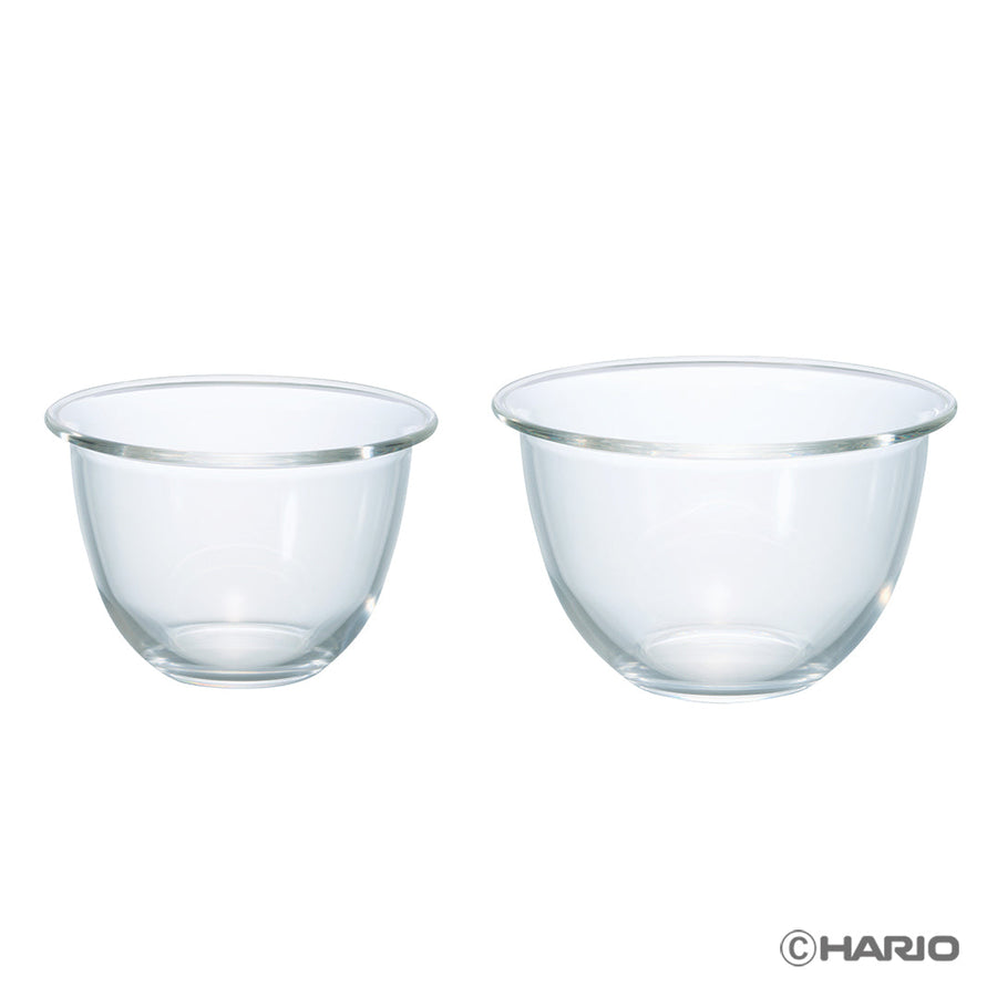 Set of 2 heat-resistant glass bowls