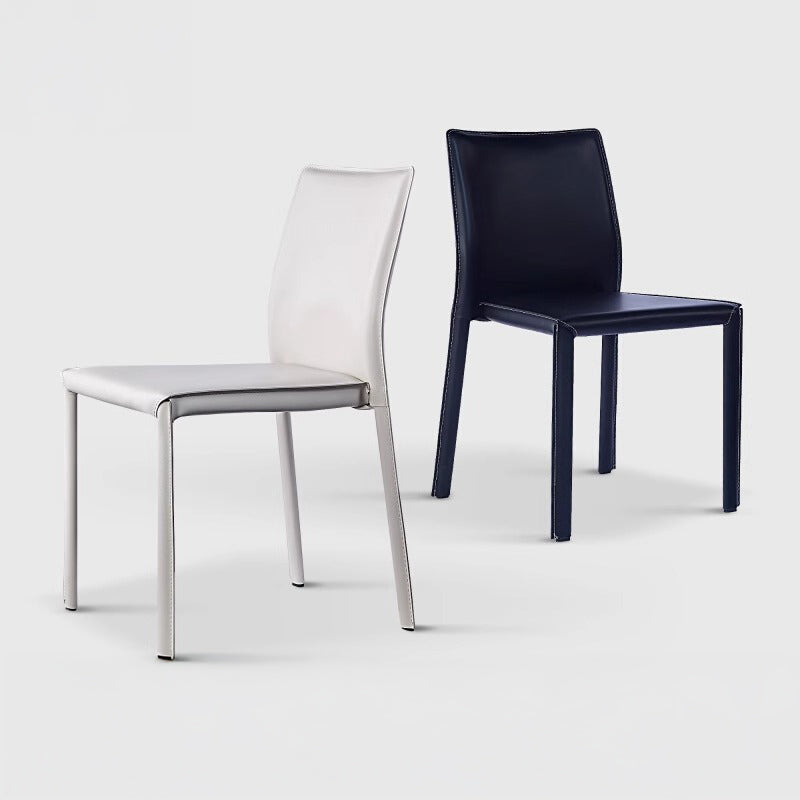 Minimalist Saddle Leather Dining Chair