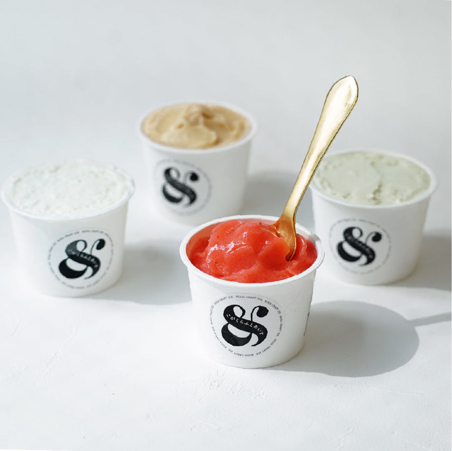 Koga Craft Ice Cream &amp; 8-piece set (Milk &amp; Strawberry)