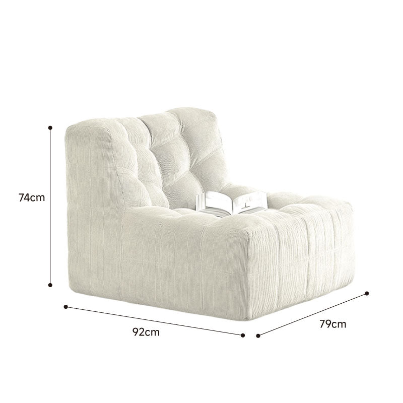 Corduroy modular sofa