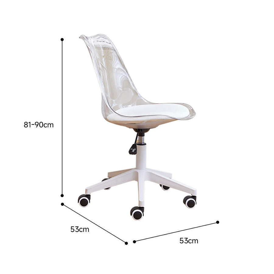 Swivel clear office chair