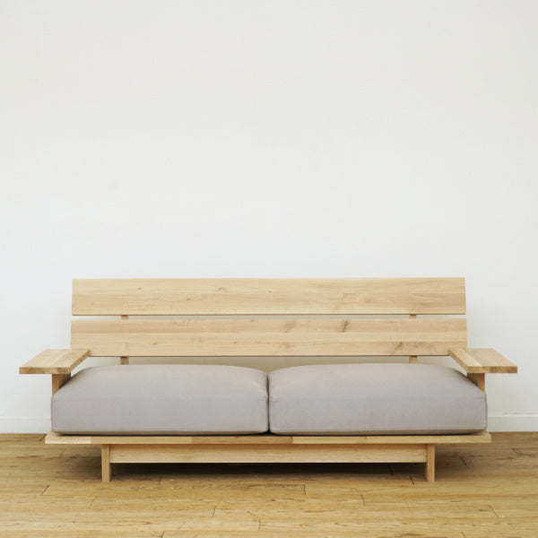 SO-13 2.5-seater sofa with arms, soap, oil and urethane coating