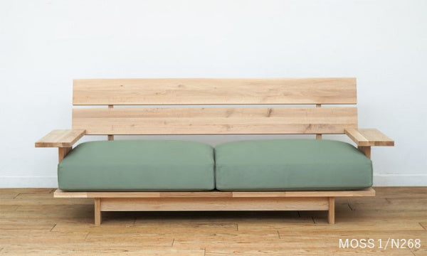 SO-13 2.5-seater sofa with arms, soap, oil and urethane coating