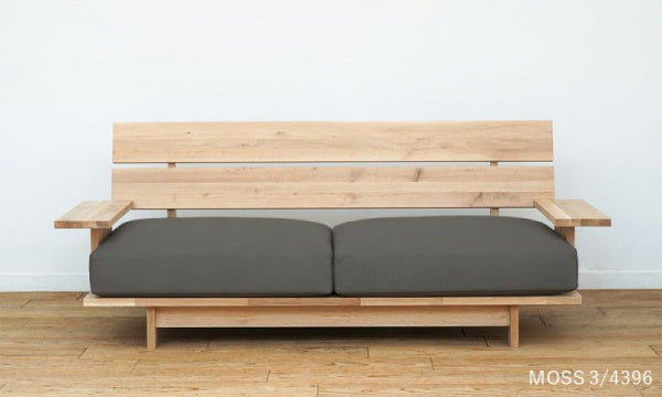 SO-13 2.5-seater sofa with arms, soap, oil and urethane coating