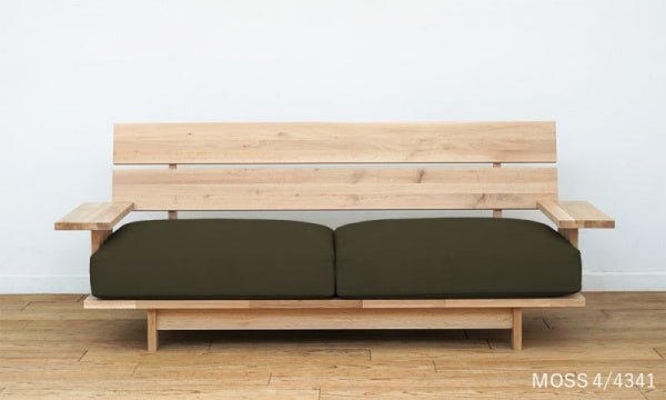 SO-13 2.5-seater sofa with arms, soap, oil and urethane coating