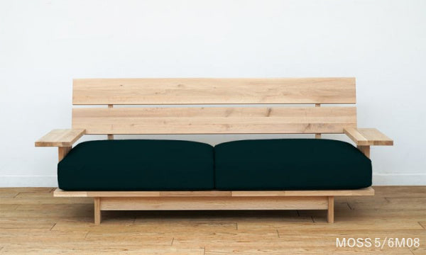 SO-13 2.5-seater sofa with arms, soap, oil and urethane coating