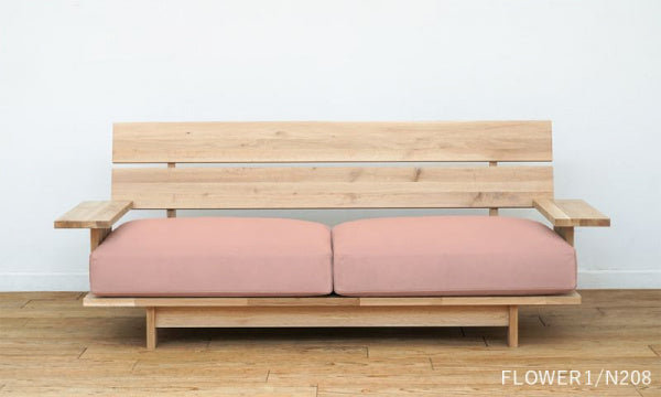 SO-13 2.5-seater sofa with arms, soap, oil and urethane coating