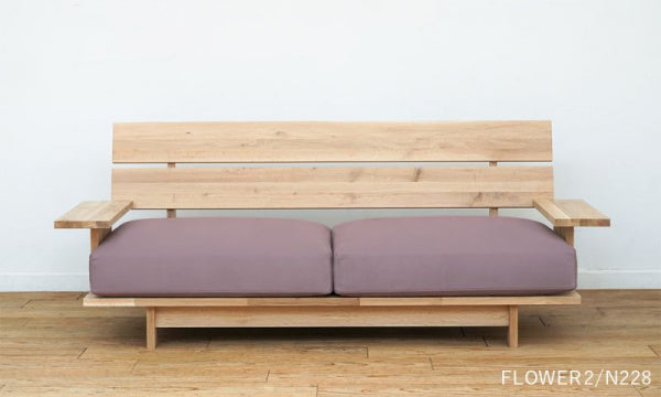 SO-13 2.5-seater sofa with arms, soap, oil and urethane coating