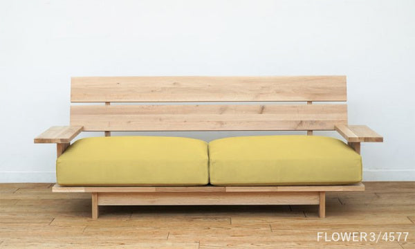 SO-13 2.5-seater sofa with arms, soap, oil and urethane coating