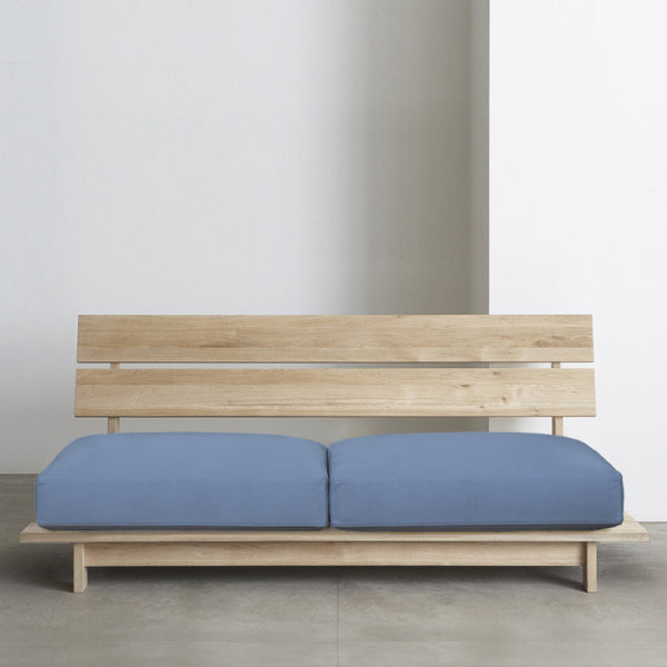 SO-13 2.5-seater sofa, no arms, soap, oil and urethane coating