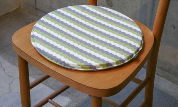 シートクッション デザインチェアクッション ラウンド 35cm kijinokanosei Kawara
