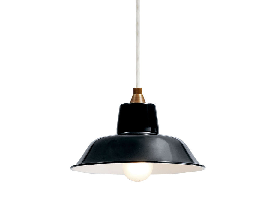 PORCELAIN ENAMELED IRON LAMP Black