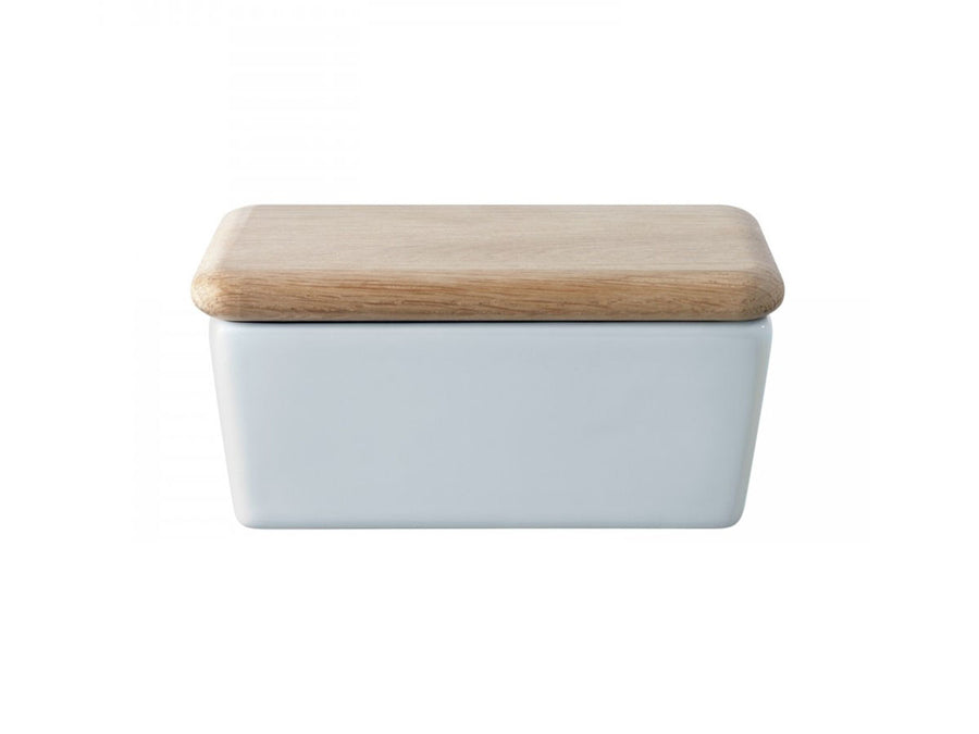 DINE BUTTER DISH &amp; OAK LID