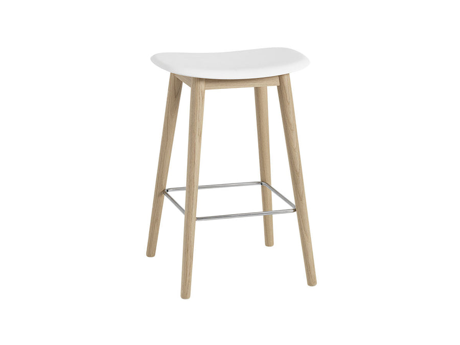 FIBER COUNTER STOOL WOOD BASE