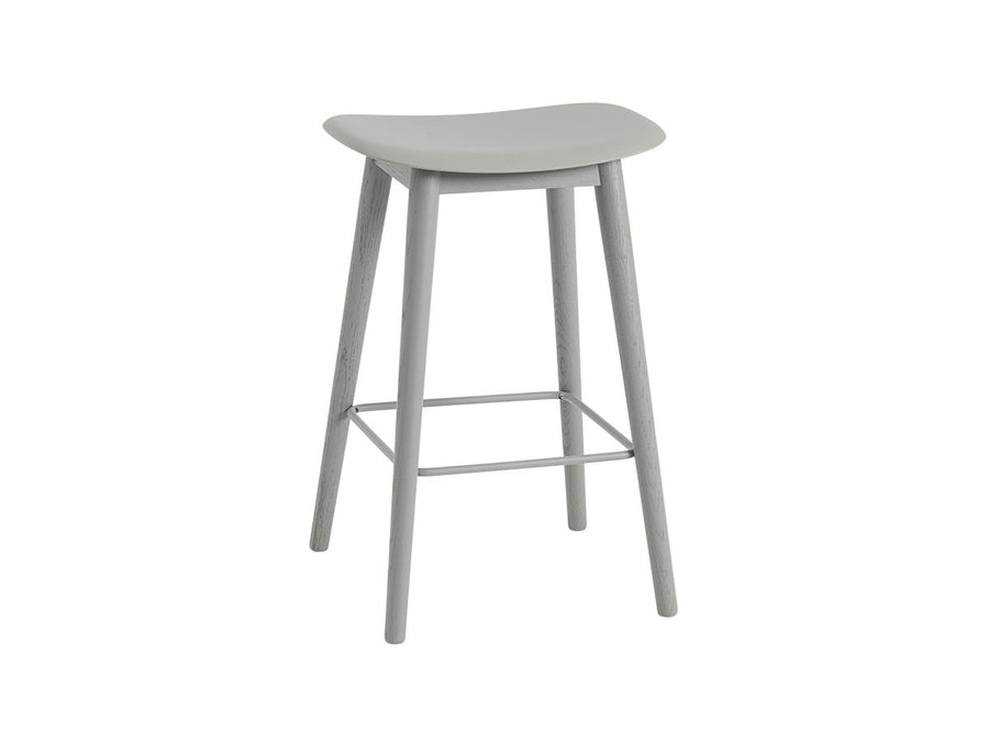 FIBER COUNTER STOOL WOOD BASE