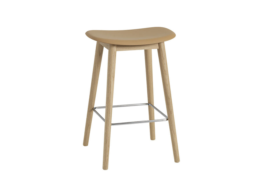 FIBER COUNTER STOOL WOOD BASE