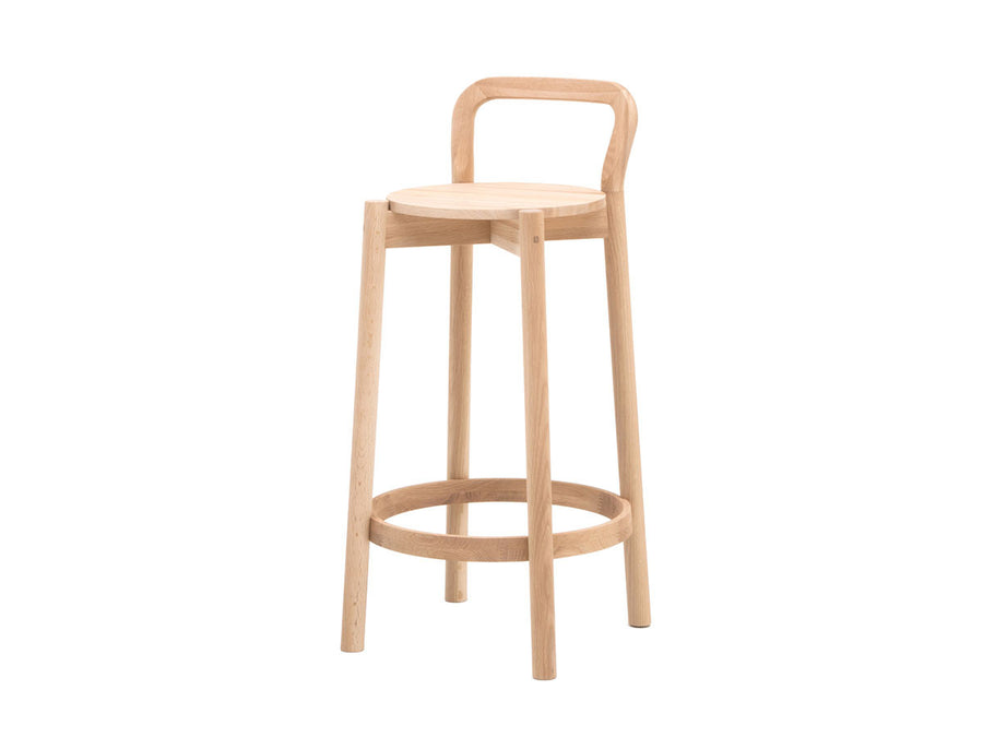 CASTOR BARSTOOL with BACKREST