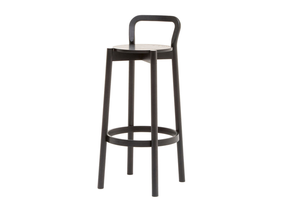 CASTOR BARSTOOL with BACKREST