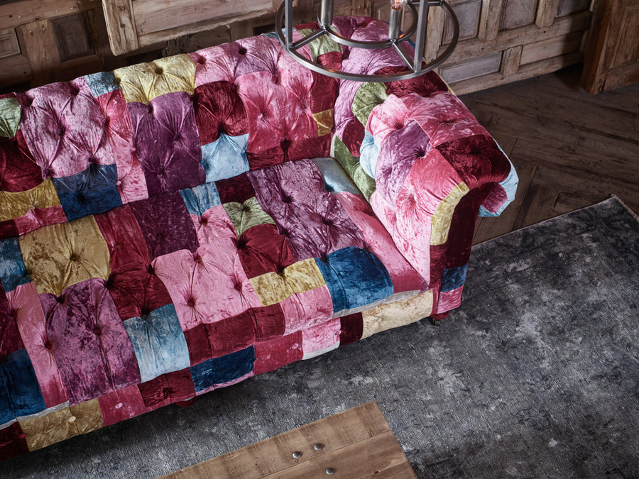 BENSINGTON SOFA VELVET PATCHWORK BOHEM