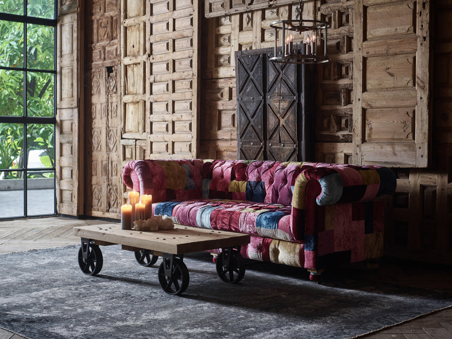 BENSINGTON SOFA VELVET PATCHWORK BOHEM