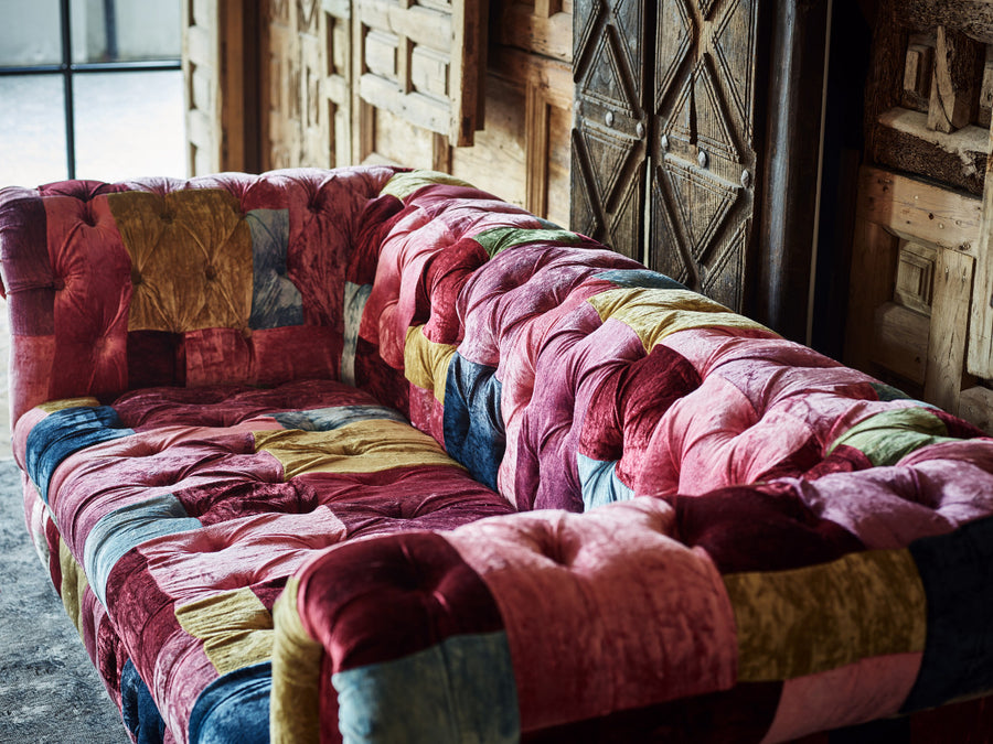 BENSINGTON SOFA VELVET PATCHWORK BOHEM