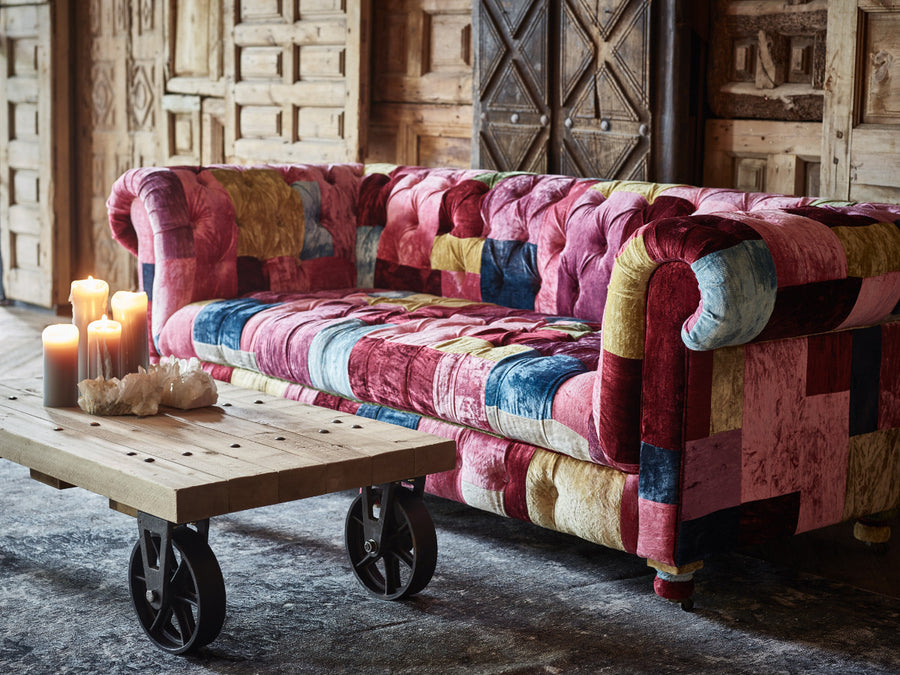 BENSINGTON SOFA VELVET PATCHWORK BOHEM