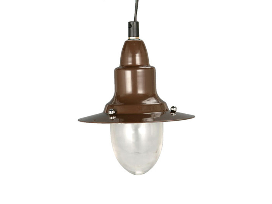 Aluminum pendant lamp with glass cover