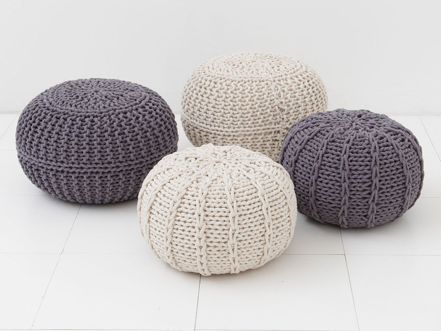 KNITTED POUF