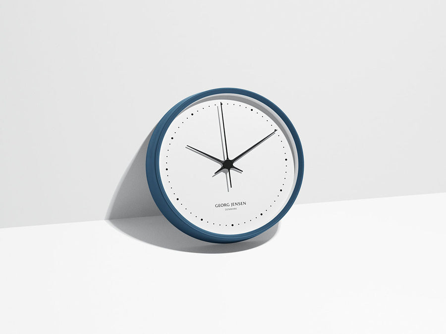 HENNING KOPPEL CLOCK BLUE/W 22cm