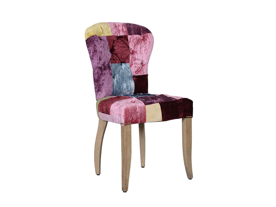 CHESTER CHAIR VELVET PATCHWORK BOHEME / WEATHERED OAK