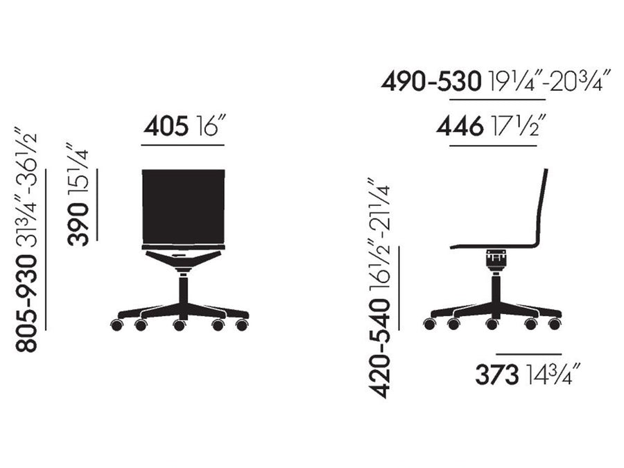 .04 Studio Chair Armless