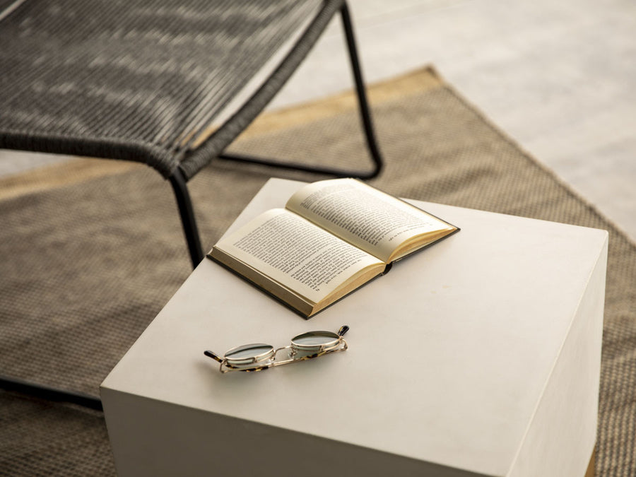 Sam Cube Table / Stool Top White