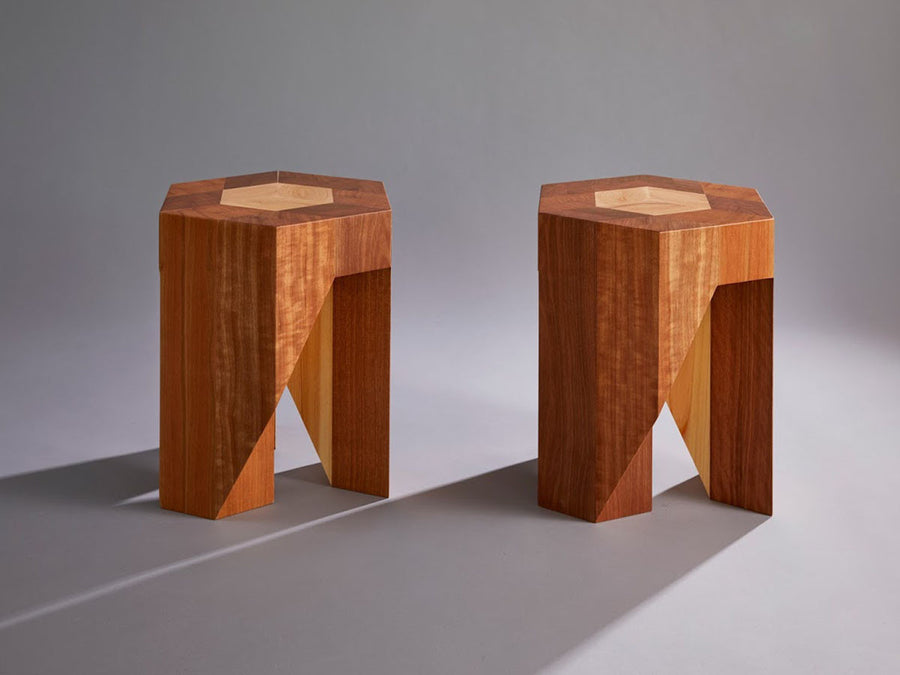 Yosegi Pair Stool