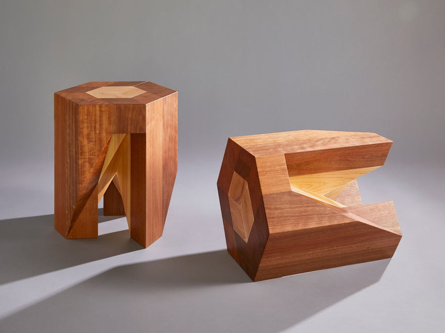 Yosegi Pair Stool