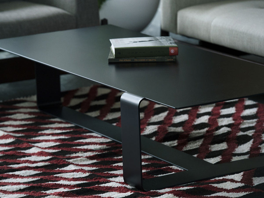 BLACK RECTANGLE LOW TABLE