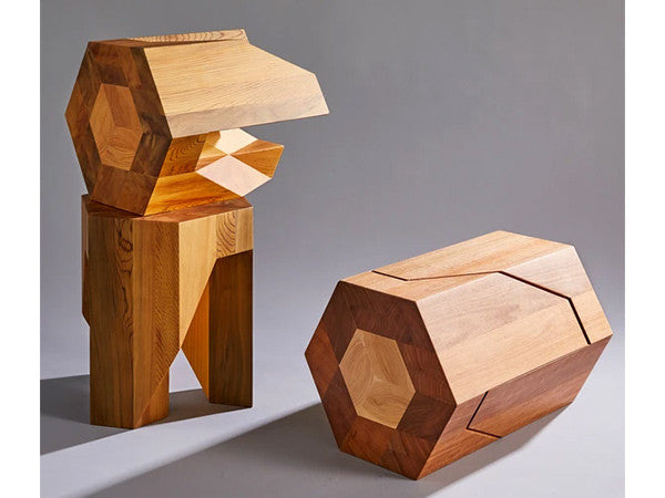 Yosegi Pair Stool