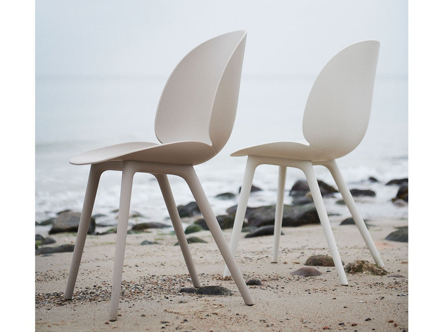 Beetle Dining Chair Un-Upholstered - Plastic base, Monochrome, Outdoor