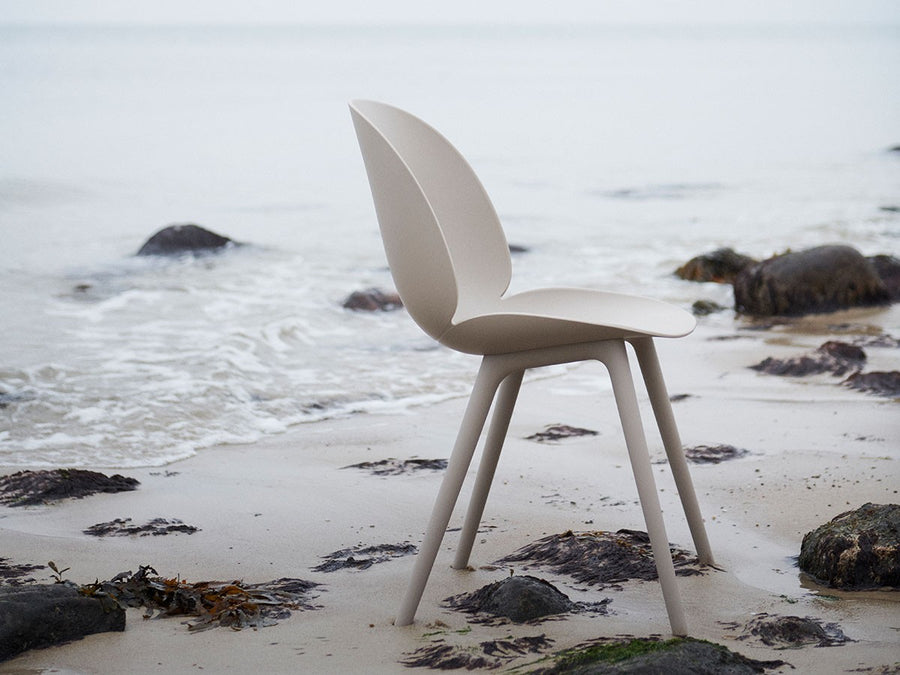 Beetle Dining Chair Un-Upholstered - Plastic base, Monochrome, Outdoor