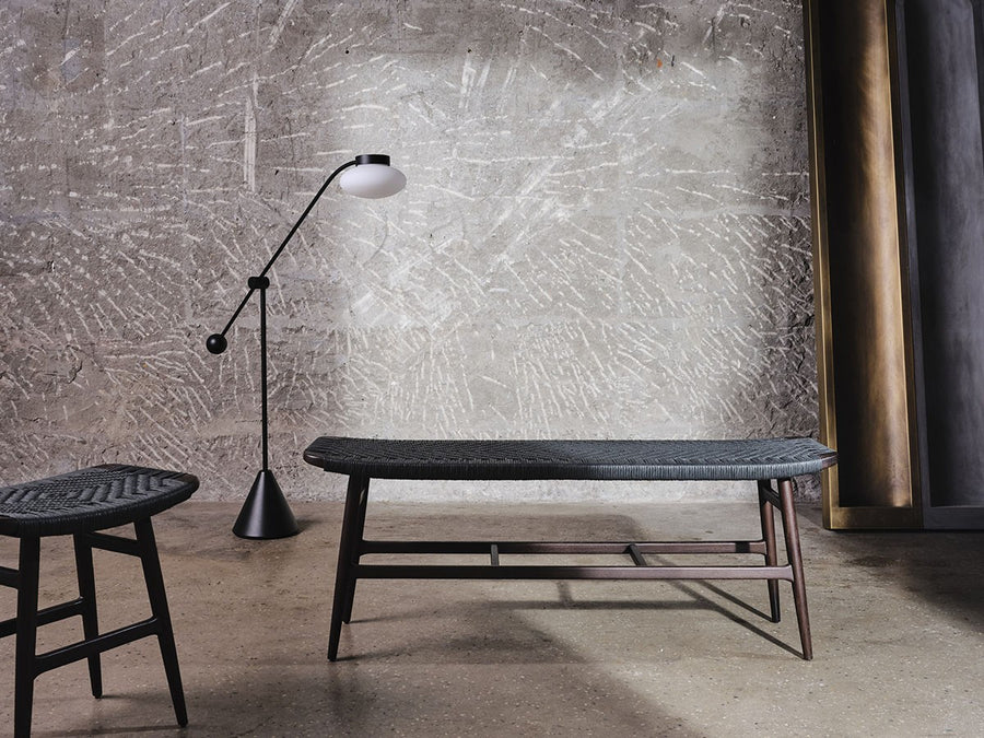 Freja Bench Leather Paper Coad Seat