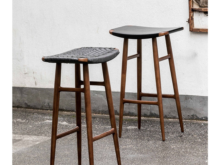 Freja Bar Stool Leather Seat